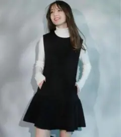 アプワイザーリッシェ　ペプラム切替ミニワンピース