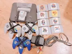 ニンテンドー64 コントローラー3つ 振動パック ソフト8本セット 箱無し