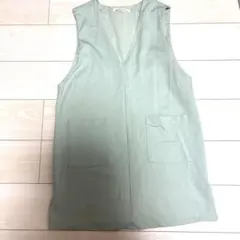 Lugnoncure Vネックベスト ライトグリーン