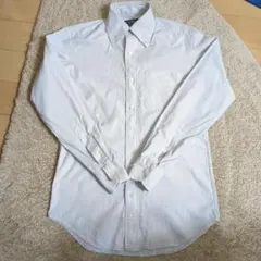 【鎌倉シャツ】　ボタンダウンホワイト✕ブルー37-81