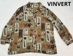 VINVERT 多色柄 長袖シャツ　Fsize