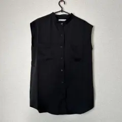 ノースリーブ シャツ ブラック
