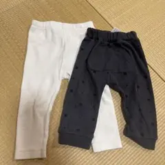 リブ編みボトムス 80cm 90cm 2点セット UNIQLO