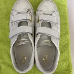 オールスタークップ ホワイトレザースニーカー