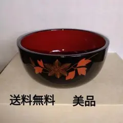 光山の素晴らしい秀衡塗の大ぶりの野菊紋菓子鉢です。24センチ迫力が