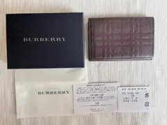 正規品 BURBERRY バーバリー ブラウン チェック 名刺入れ カードケースのサムネイル