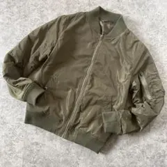 MA-1風 フライトジャケット カーキ 中綿入り ミリタリー メンズ