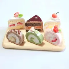 ミニチュアフード☆ ストロベリーショートケーキセット ハンドメイド