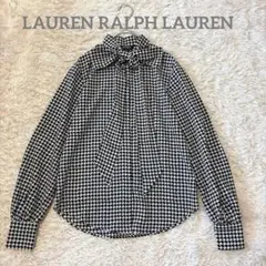 ローレンラルフローレン 千鳥格子 ワッペン レイヤードプルオーバー 