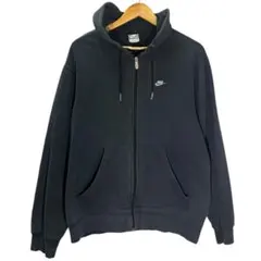 NIKE ナイキ　ジップパーカー　ワンポイント　刺繍　y2k 黒　フェード　古着