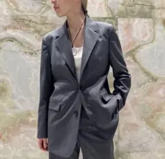 グレー テーラードジャケット