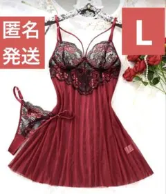 セクシーランジェリー セクシーベビードール L レース 赤レッド セクシーサンタ