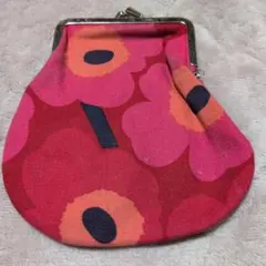 マリメッコ花柄がま口コインケース