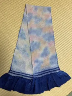 高級　帯揚げ　絞り　成人式　パーティ　青系　正絹100%