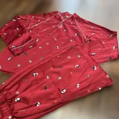 【新品】tutu anna パジャマ 上下セット パンダ柄 レッド M-Lのサムネイル