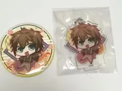 薄桜鬼真改遊戯録ステラワース店舗特典キーホルダー+缶バッジセット　藤堂平助