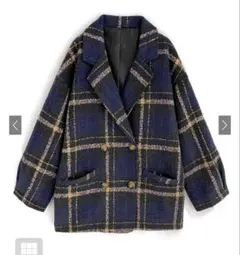 GRL チェック柄ツイードショートコート[snk978]