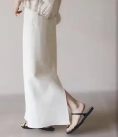 NOBLE洗えるコンフォートジャージーライクタイトスカート8新品未使用