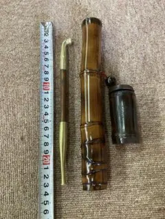 2骸骨埋め込み煙管入れ正司斎在名煙管セット ハンドメイド - メルカリ