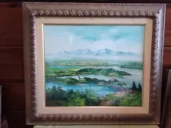 油彩画 仲田嵩 風景画 額装 - メルカリ