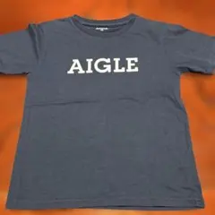 エーグル ロゴ　Tシャツ　キッズ　ネイビー