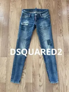 DSQUARED2 ディースクエアード スキニーデニム ダメージ加工 36