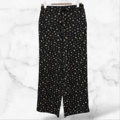 【adapt retailing】小花柄ストレートパンツ ウエストゴム 総柄 下