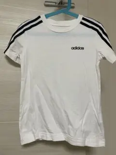 adidas ホワイト ストライプ Tシャツ