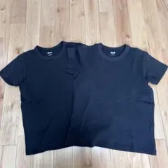 ユニクロ　クルーネックTシャツ半袖2枚Mブラック