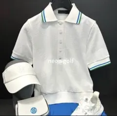 gfore ホワイトエンボスゴルフシャツのサムネイル