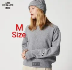 ユニクロ　ANYA HINDMARCH プレミアムラムクルーネックセーター　M
