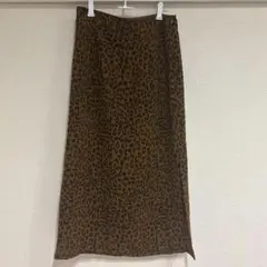 SLYロングスカート　ヒョウ柄　スカート　レオパード柄
