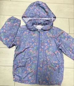 花柄フード付きウィンドブレーカー