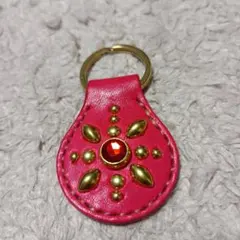 ハンドメイド　キーリング　真鍮　レザー
