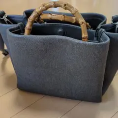 グリーンレーベルリラクシング　竹製バンブーハンドル　トートバッグショルダーバックのサムネイル