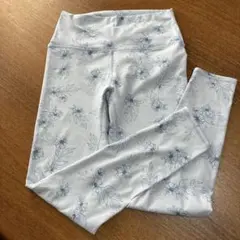 SUKALAフラワープリントレギンス　M ライトブルー