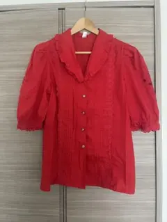 【最終値下】古着刺繍レースブラウス