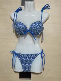 ヴィヴィカ 青系ジグザグパターンセパレート水着のサムネイル