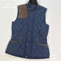 【 POLO RALPHLAUREN】ラルフローレン キルティングベスト牛革XS