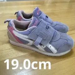 asics 19.0cm キッズ スニーカー パープル マジックテープのサムネイル