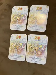 ダッフィーとフレンズ カラフルハピネス ステッカー 4枚セット