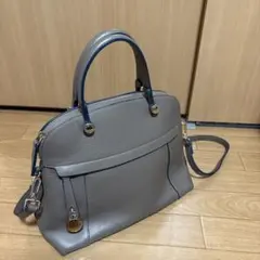 FURLA フルラ パイパー ショルダーバッグ グレージュ レザー　美品