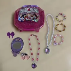 ディズニープリンセス　アクセサリーバッグ　鍵付き　おまけ付き