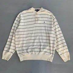 ポロラルフローレン ボーダー ヘンリー スウェット L
