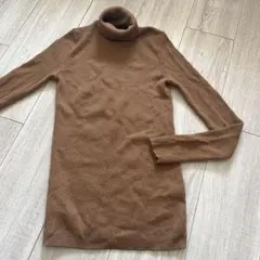 UNIQLO☆リブタートルネック☆ pure new wool☆ニット