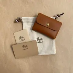 カードケース　定期入れ　名刺入れ　コインケース　小銭入れ　キャラメル