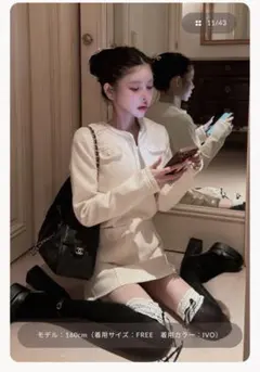 Darich ツイードアンサンブルノースリミニワンピース ダーリッチ