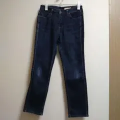 ダークブルー ストレートデニム