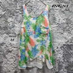 INGNI イング (M) 花柄ノースリーブ ブラウス タンクトップ