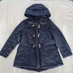 ネイビー フード付き 中綿コート